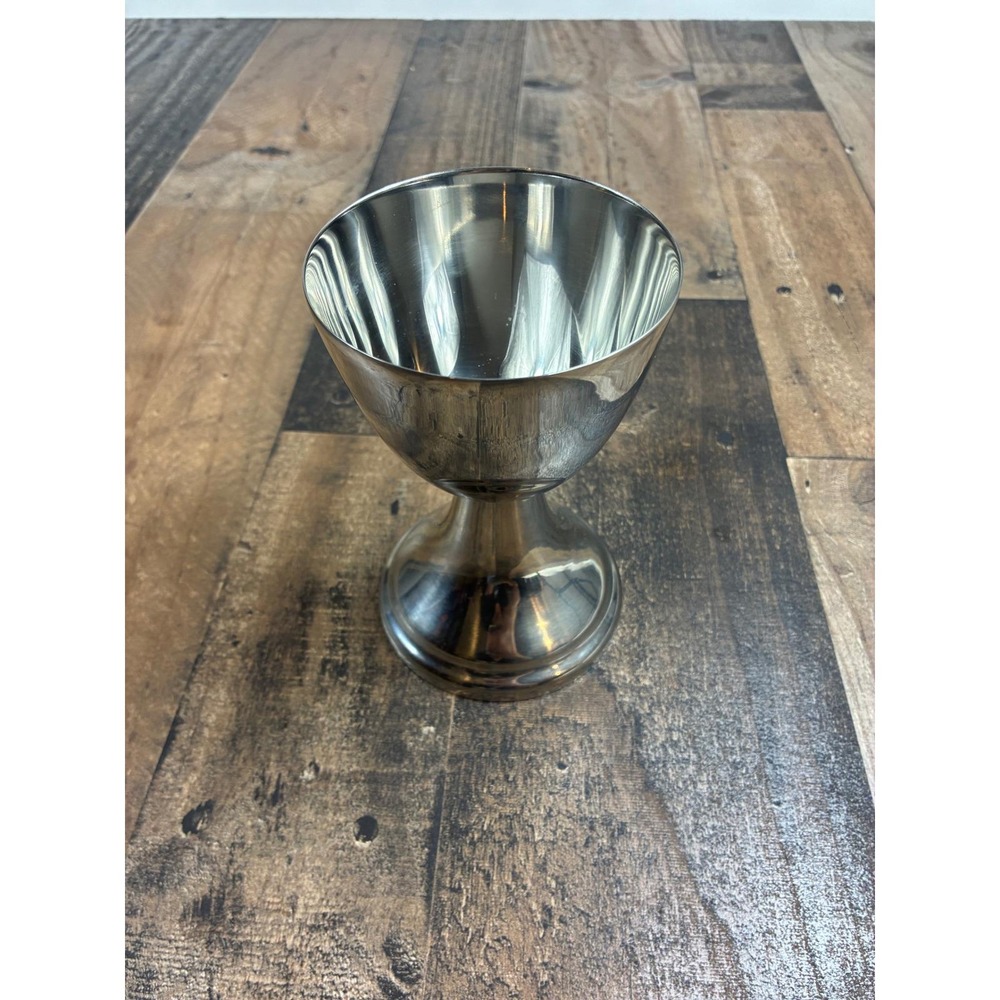 Sudbury Brass Silver Tone Chalice Goblet Altar Vessel Pedestal Base Est 1927